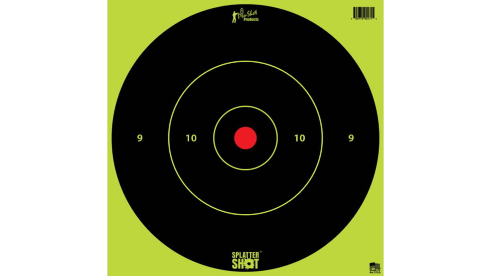 Pro-Shot Splatter Shot Bullseye Targets - Heavy Tag Paper 12 Inch Green 5 Pack