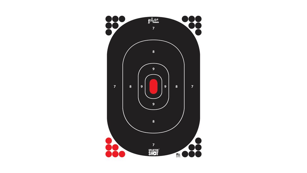 Pro-Shot Pro-Shot Splatter Shot Silhouette Inserts Peel And Stick 5 Pack, White, Black, SILH-IN-5PK