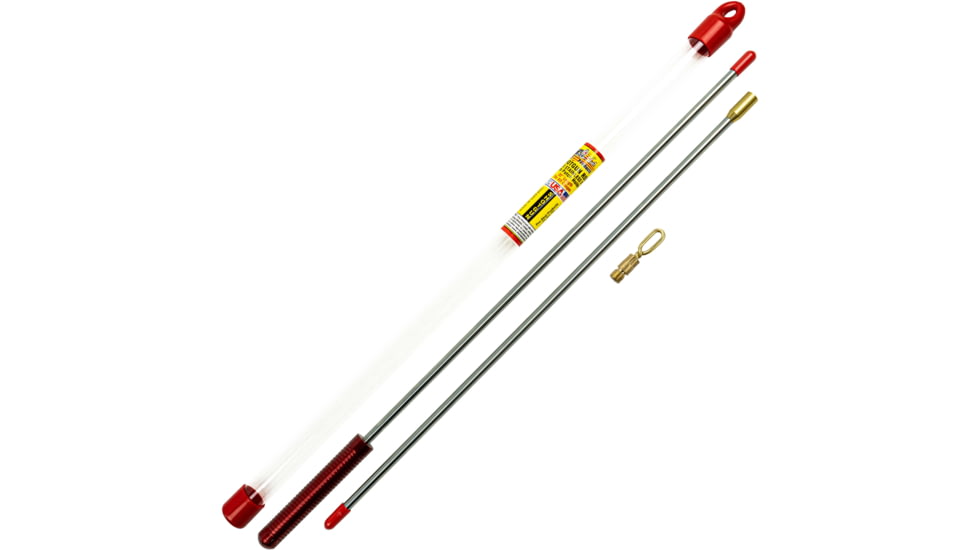 Pro-Shot Two Piece Stainless Steel Shotgun Rod Plus Stationary Handle, 10 Gauge-.410 Bore, 36 in, Steel, 2PS-36-10/410