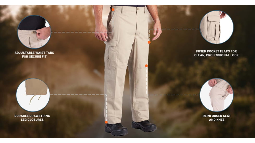 Propper BDU Zipper Fly Trouser - Mens, Khaki, Extra Small, Regular, F520538250XS2