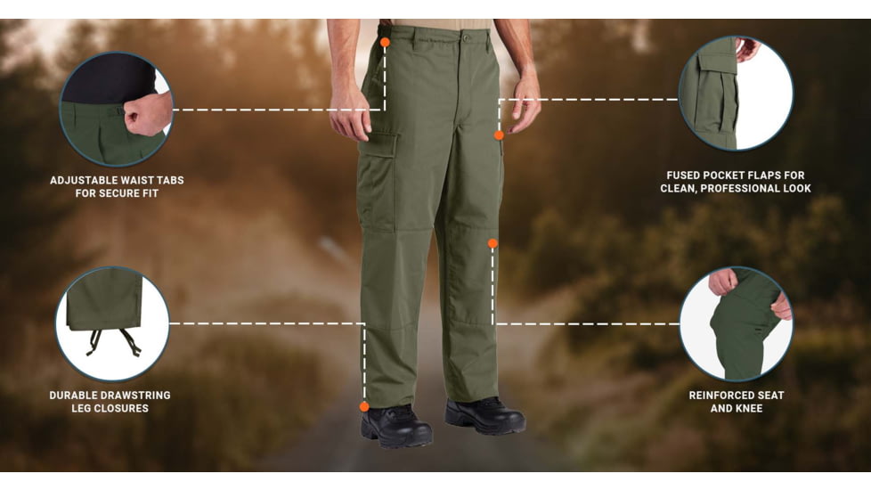 Propper BDU Zipper Fly Trouser - Mens, Olive, Small, Short, F520538330S1