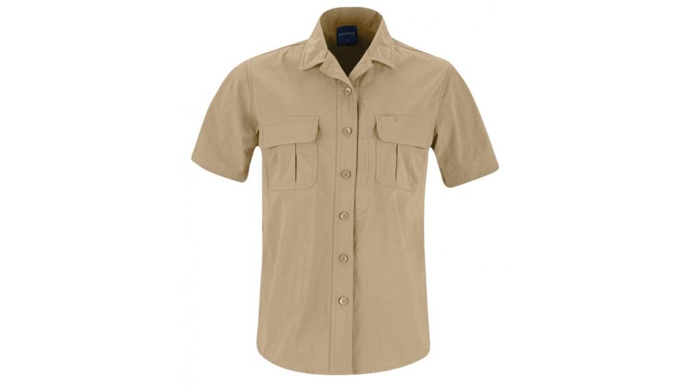 Propper Womens Summerweight Tactical Shirt-Short Sleeve, Khaki, XXL, F53763C250XXL