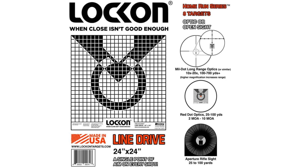 ProShot LockOn Line Drive Tactical Targets, 8 Pack, 24in x 24in, LDT-8
