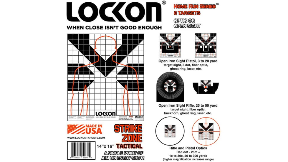 ProShot LockOn Strike Zone Tactical Targets, 8 Pack, 14in x 16in, SZT-8