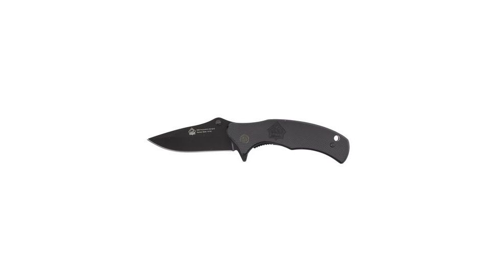 Puma Knives Pounce3015 Spring Assist Knife, 3.1in Blade, Black Aluminum, Beltclip 6513015