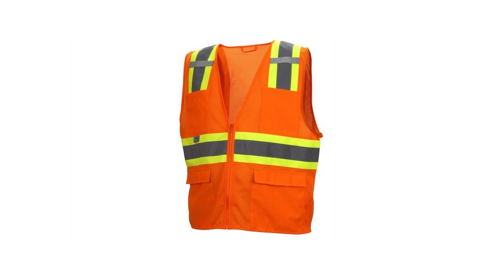 Pyramex Type R - Class 2 Hi-Vis Safety Vest, Orange, Large RVZ2320L
