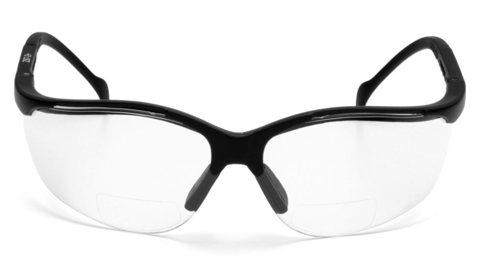 Pyramex V2 Readers Glasses - Clear + 1.5 Lens, Black Frame SB1810R15