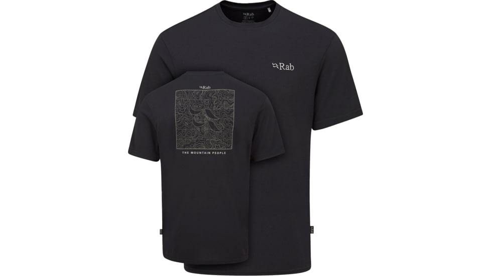 Rab Crimp Elevation Tee - Mens, Beluga, Extra Large, QBL-68-BEL-XLG
