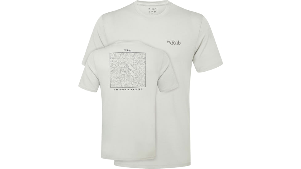 Rab Crimp Elevation Tee - Mens, Light Zinc, Small, QBL-68-LZN-SML