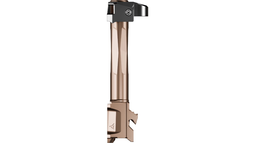 Radian Weapons Glock 19 Gen 6 and Glock 45 Gen 6 Ramjet 9mm Luger Non-Threaded Pistol Barrel w/Afterburner Compensator, 4.9 inch, 1-14 LH Twist, Radianite, Bronze, R0986
