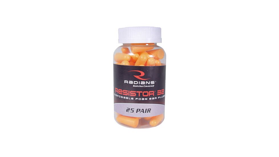 Radians FP70RD/25 FOAM PLUGS Earplugs Orange
