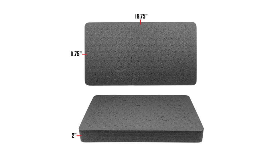 RAGAR Carry-On Cases 19.75in x 11.75in XP Crosslinked Foam Insert, Charcoal Gray, Standard, RG00034-XP