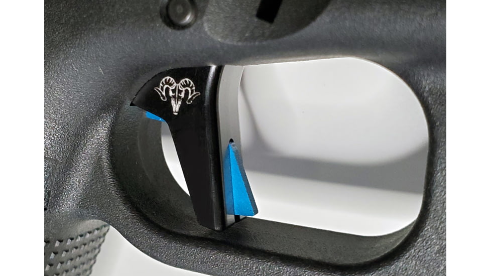 Ramm Tactical Leverage Trigger Kit for Slim-Line G42 Straight, Black w/blue safety, RT-GK-SL-42-ST-BU