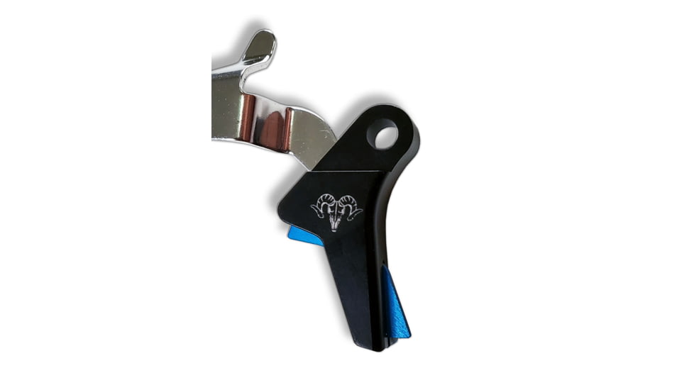 Ramm Tactical Leverage Shadow Systems Pistol Trigger Kit, Straight, 2.5-3.5lb, Black w/Blue Safety, RT-SS-CR-ST-BU