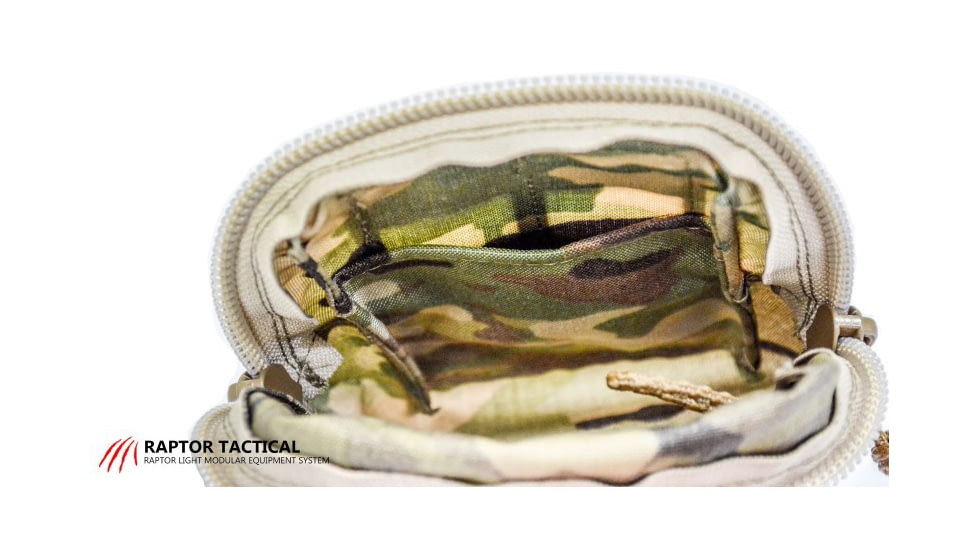 Raptor Tactical Small Utility Pouch w/ChemLight Holders, Multicam, UPS-MC
