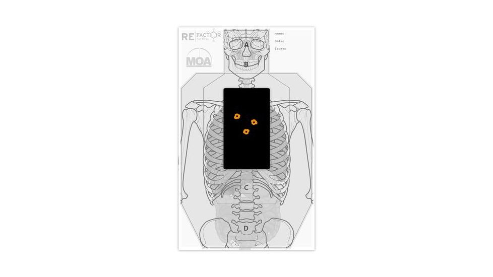 RE Factor Tactical A-Zone Splatter Target, Black/Oragne RFTGTAST