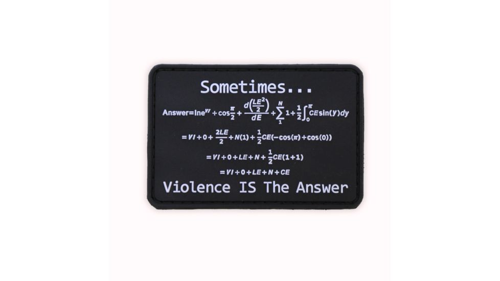 RE Factor Tactical Violence is the Answer Patch, Black RFPAVI