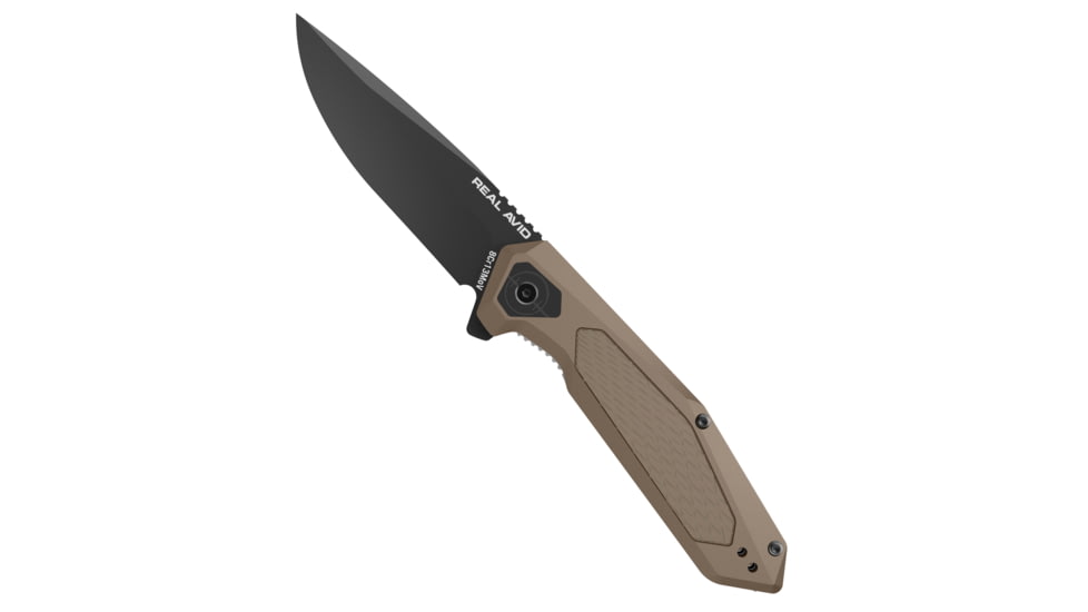 Real Avid Rav-3 Assisted Opening Folding Knife, 3.25 in Blade, Stainless Steel, AVRAV3