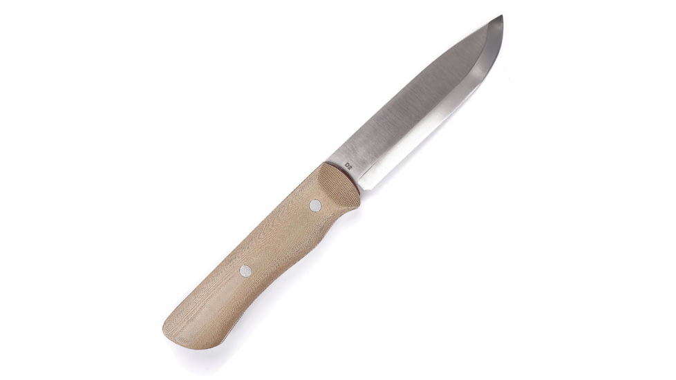 Real Steel Bushcraft III Coyote Fixed Blade Knife, 8.5in Overall, 4in Satin D2 Tool Steel Blade, Coyote Tan G10 Handle, Belt Adapter, Coyote Brown Kydex Belt Sheath, Coyote tan, 3726