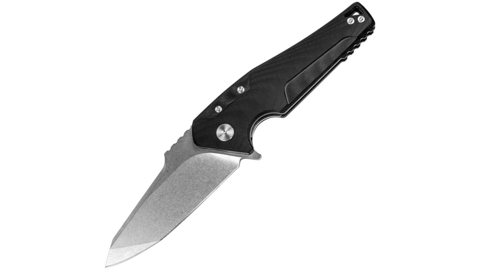 Real Steel Echo Linerlock Folding Knife, Black, Black G10 handle, 9841
