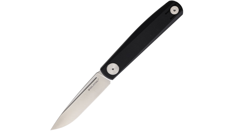 Real Steel Gslip Compact Black G10 Folding Knife, 3.5 satin finish VG-10 stainless blade, Black G10 handle, 7868