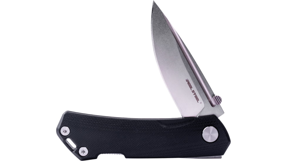 Real Steel Luna Maius Eco Folding Knife, 3in, 10Cr15CoMoV, G10 Handle, Black, 7091EB