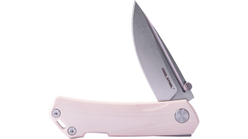 Real Steel Luna Maius Eco Folding Knife, 3in, 10Cr15CoMoV, G10 Handle, Ivory, 7091EI