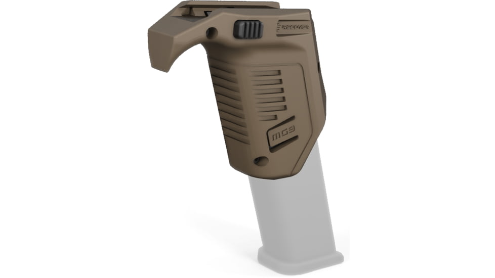 Recover Tactical Anglled Forward Magazine Holder for Glock 9/40 w/Picatinny Rail, Tan, Small, MG9-02