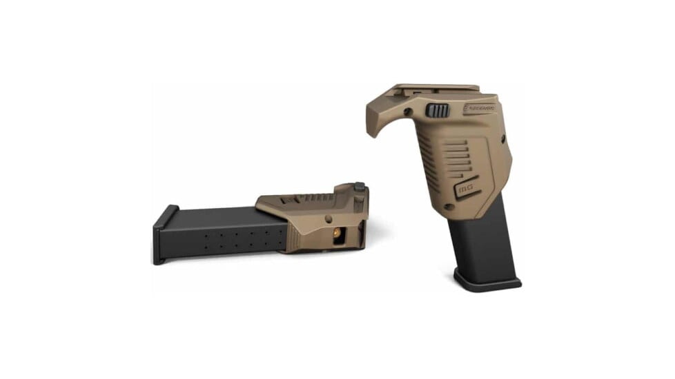 Recover Tactical Mg9L Angled Mag Holder W/2020 Lock For Glock, FDE, MG9L-02