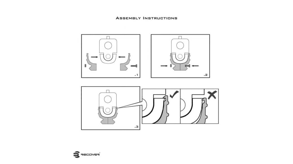 Recover Tactical Picatinny Rail Adapter for Glock 21 Gen 1/2, Black, GR21-01