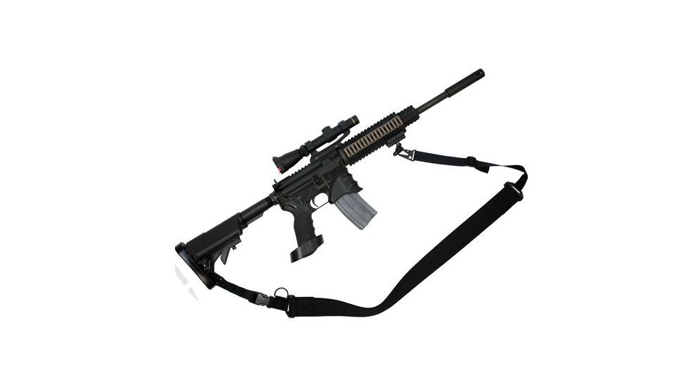 Red Rock Outdoor Gear C2 2-to-1 Point Tactical Sling, 2in, Black, 37-002BLK
