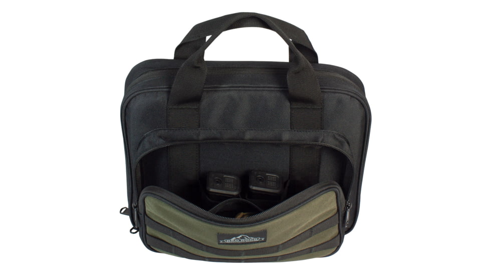 Red Rock Outdoor Gear Deluxe Double Pistol Case, Black/Olive Drab, 80269BOD