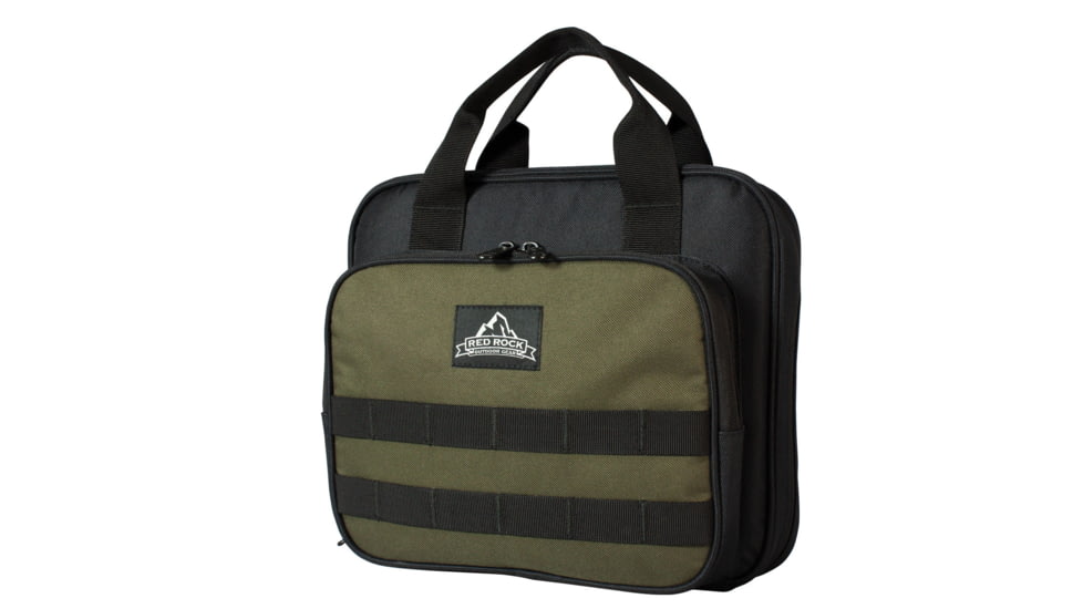 Red Rock Outdoor Gear Deluxe Double Pistol Case, Black/Olive Drab, 80269BOD