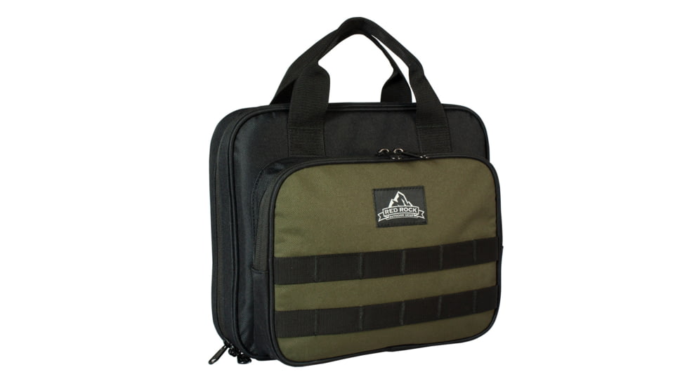 Red Rock Outdoor Gear Deluxe Double Pistol Case, Black/Olive Drab, 80269BOD