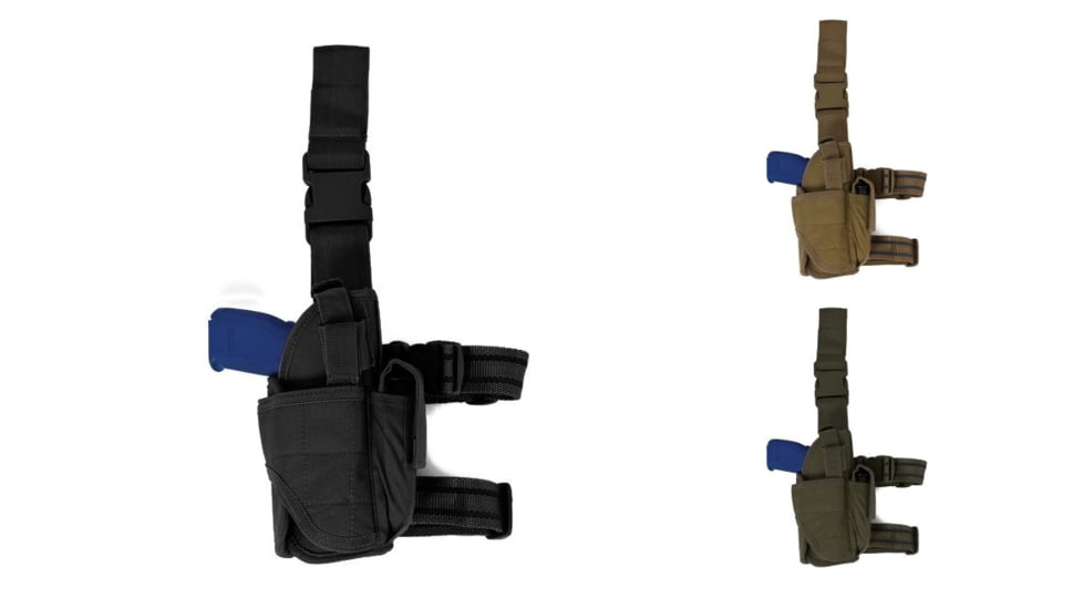 Red Rock Outdoor Gear Drop Leg Holster, Black, Coyote, Olive Drab