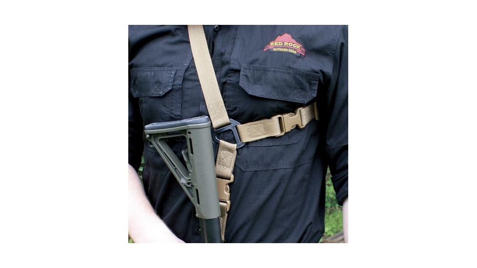 Red Rock Outdoor Gear S1 Single-Point Tactical Sling, 1.25in, Coyote, 37-005COY