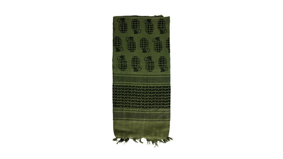 Red Rock Outdoor Gear Shemagh Head Wrap, OD/Black Grenade, 70-30