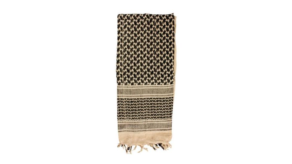 Red Rock Outdoor Gear Shemagh Head Wrap, Khaki/Black, 70-02