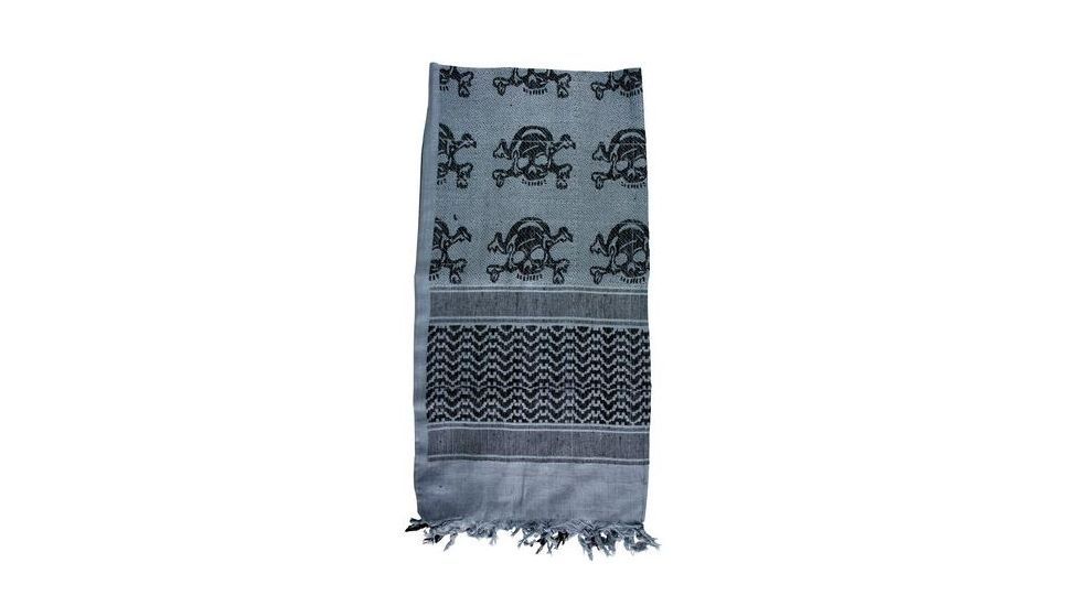 Red Rock Outdoor Gear Shemagh Head Wrap - Skull w/ Crossbones Blue/Black, One-Size 70-29