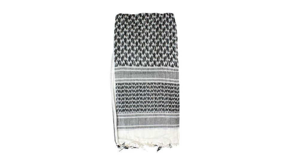 Red Rock Outdoor Gear Shemagh Head Wrap, White/Black, 70-01