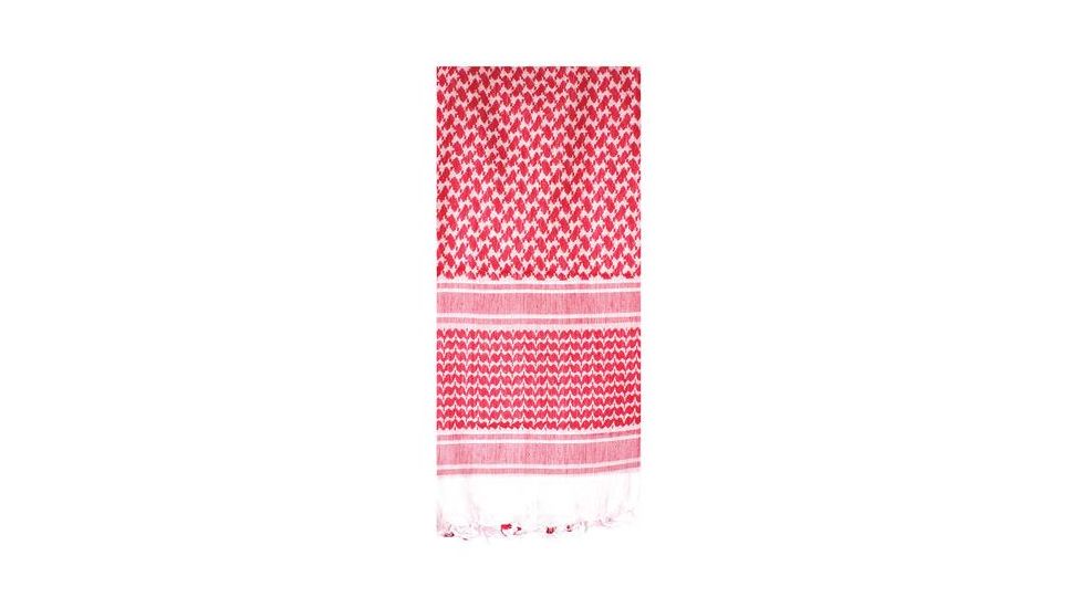Red Rock Outdoor Gear Shemagh Head Wrap, White/Red, 70-21