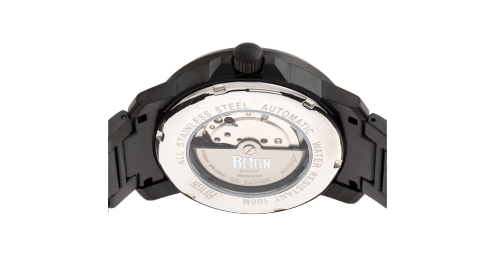 Reign Helios Automatic Bracelet Watch w/Day/Date, Black, One Size, REIRN5704