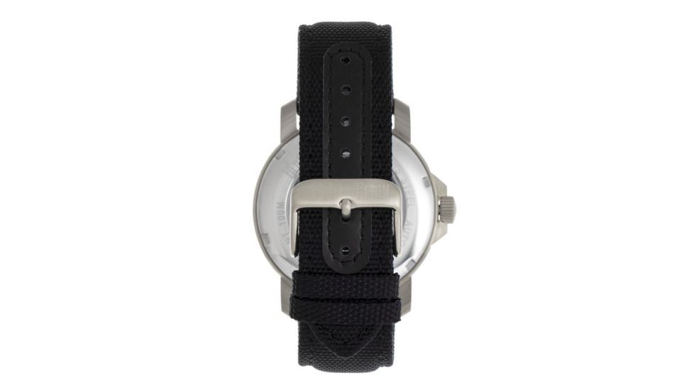 Reign Helios Automatic Leather-Band Watch w/Day/Date, Silver/Black, One Size, REIRN5705