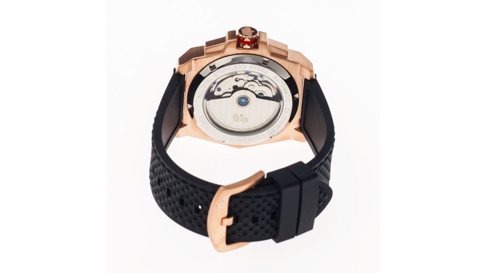 Zhu Pro Diver Mens Watch,Black Dial,Rose Gold Case