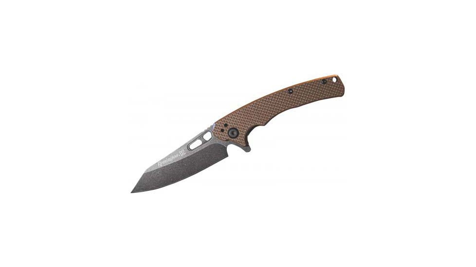 Remington Cutlery EDC Coping Folder, 4in, G10 Tan Handle/Stone Washed, 15664