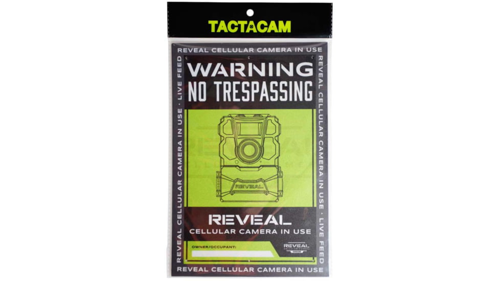 Reveal by Tactacam No Trespassing Sign, 3 Pack, Black, S-3