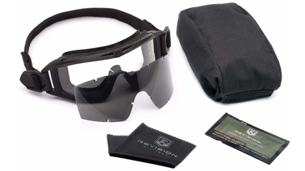Revision Desert Locust Carrier Goggle System, Lens Clear and Smoke, Frame Black, 4-0309-9904