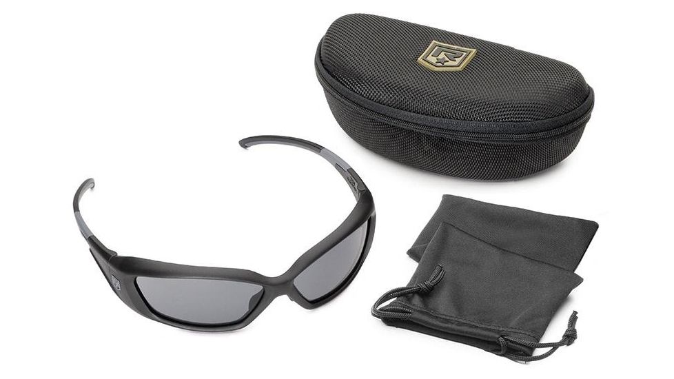 Revision Eyewear Hellfly Ballistic Sunglasses, Matte Black Frame with Smoke Lens