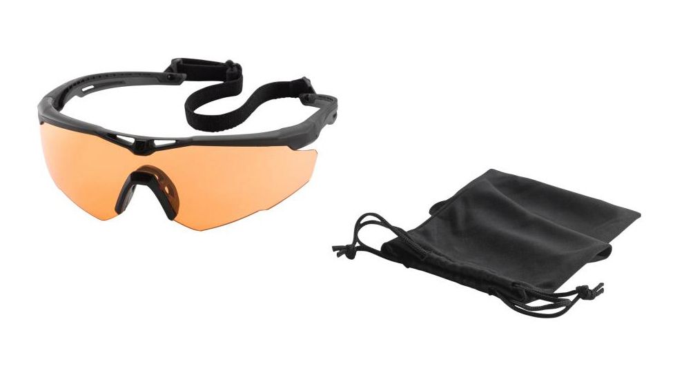 Revision Stingerhawk Eyewear Basic Kit, Vermillion Lens, Black Frame, Regular, 4-0152-0007