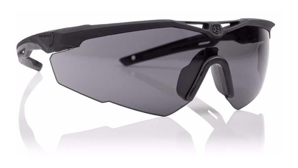 Revision Stingerhawk Eyewear Military Kit, Clear/Solar Lens, Black Frame, Large, 4-0152-0044